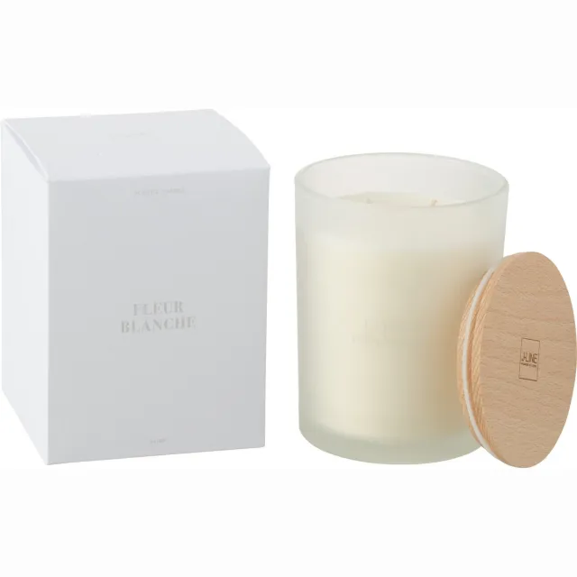 J-Line geurkaars Accords Essentiels - Fleur Blanche - wit - 52U Wit - Rood