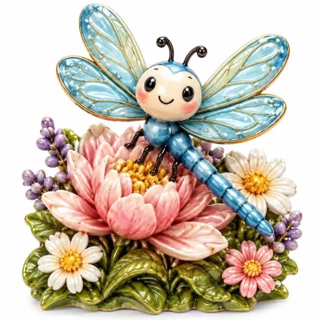 SWGOTA Adventskalender 2026 met 24 platte acryl hangdecoraties - Insecten en bloemen - In kartonnen doos Meerkleurig