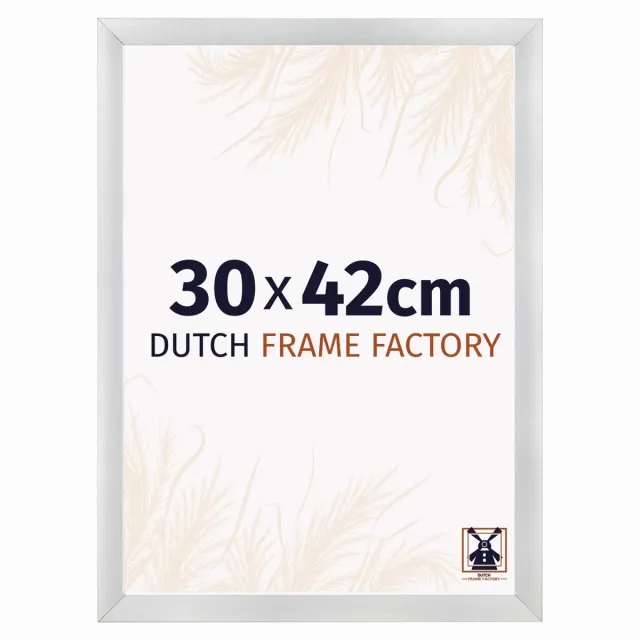 Dutch Frame Factory Fotolijst 30x42 cm - MDF - Zilver Mat - Praag