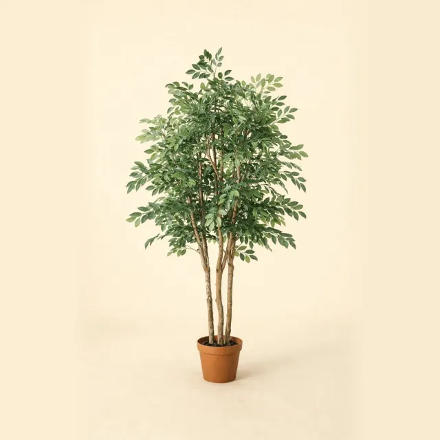 plantenkopen.online Onlineplantenkopen - Kunstplant Ficus Exotica 150cm - Kunstplanten voor binnen - Onderhoudsvrij - Kunstplant - Plant - Nep plant Groen