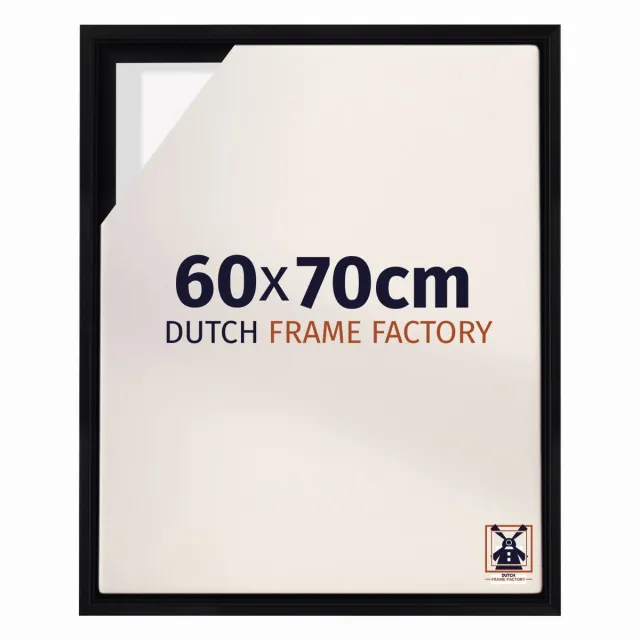 Dutch Frame Factory Baklijst 60x70 cm - Zwart Mat - Geschikt voor Canvasdoek - MDF Baklijst Lausanne