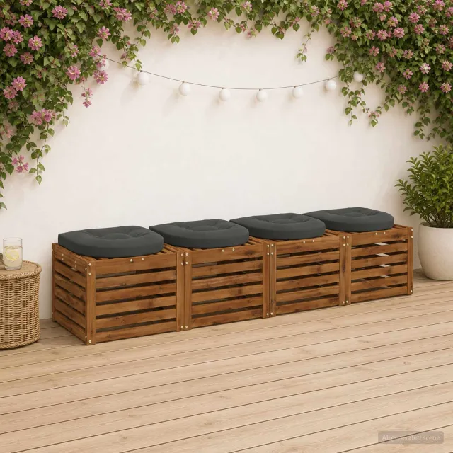 vidaXL 4-Piece Zitkussens 4 st 100% Polyester Antraciet 45 x 45 x 5 cm Anthraciet