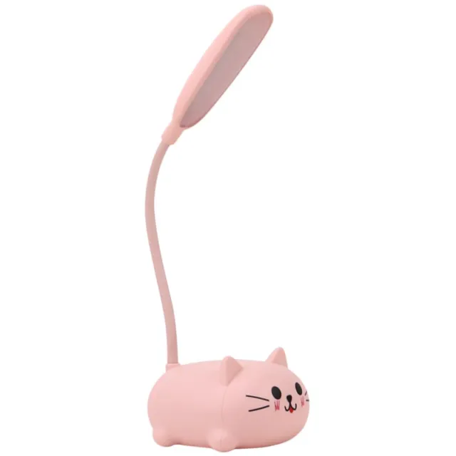 carmdering Schattige Kat Bureaulamp - Kawaii Tafellamp - Nachtlampje - USB Opladen - 360 Grad Verstelbaar - Plastic - Roze Design - Veilig Voor Ogen - 1 Stuk