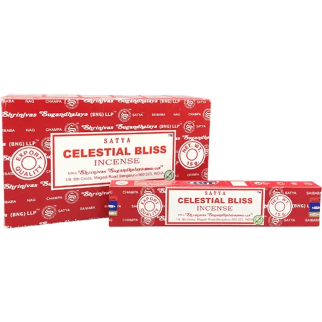 Satya celestial bliss - wierook - doos met 12 pakjes van 15 gram