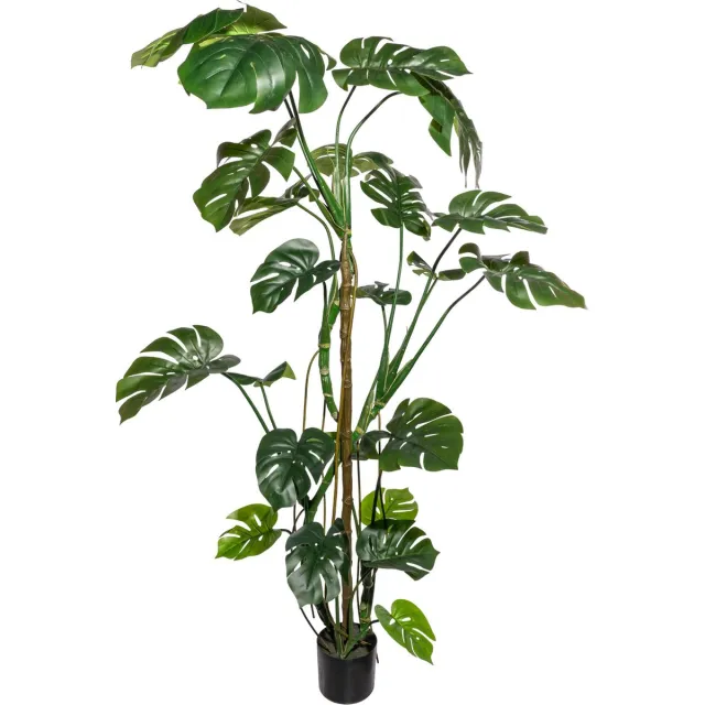 Kopu Kunstplant Split Philodendron 180 cm - 23 bladeren - Nepplant Groen