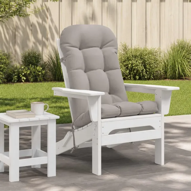 vidaXL Adirondack stoelkussen PUTTEN 100% Polyester Grijs