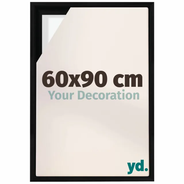 yd. yd, Baklijst 60x90 cm Zwart Mat - Lijst voor Canvasdoek - MDF Lyon