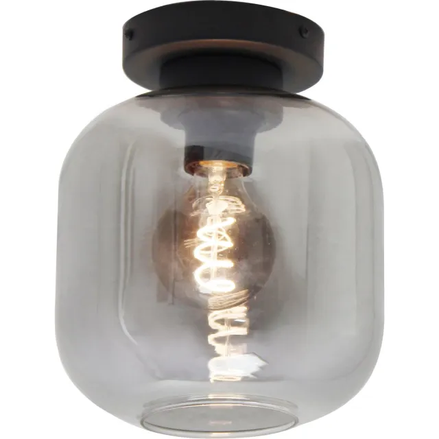 Chericoni Ligthing Chericoni Specchio Plafondlamp - Ø21 cm - Black steel, Transparant