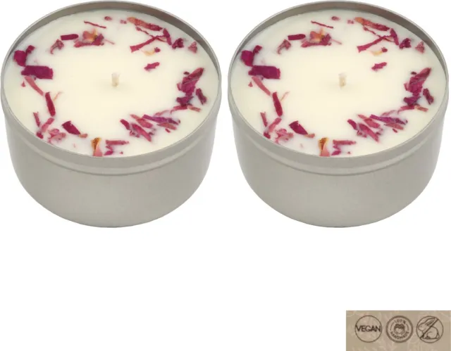 Mia Box Geurkaars Open Keuken - 2 x 160 g - Geurkaarsen Handgemaakt met 4 Essentiele Olien - Vegan wit