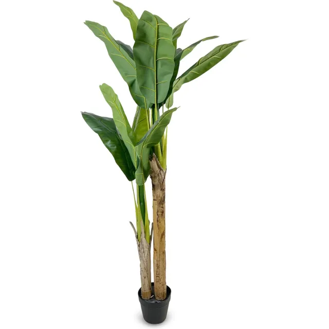 IvoQ Kunst Bananenplant 160 cm – Onderhoudsvrij, Stijlvol en Groen – Voor Elke Kamer