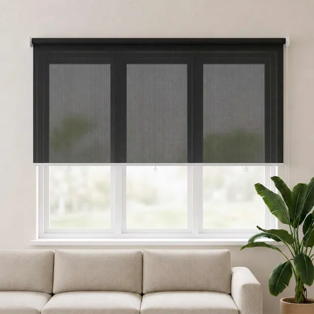 vidaXL Rolgordijn voor buiten 125(B)x140(H) cm zwart