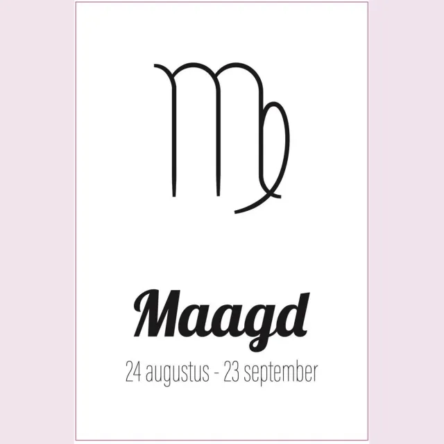 NUUW at home Sterrenbeeld Maagd Wanddecoratie - Forex - Stijlvolle Muurdecoratie - 20x30cm - NUUW at home wit