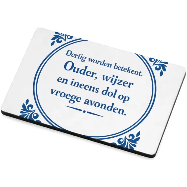 Mr Cadeautjes MDF magnetische fotolijst 7,5 x 5 - design Klassieke tegelvorm met speelse, brutale quote rond een nieu | cadeau Wit