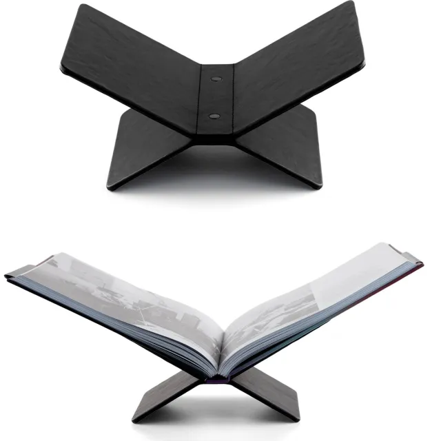 Brute Strength PU Lederen Boekensteun Zwart - Boekenstandaard - Boekensteun kunstleer zwart - Leesstandaard - Bookstand - Book holder - Kunst leer Zwart - PU Leer