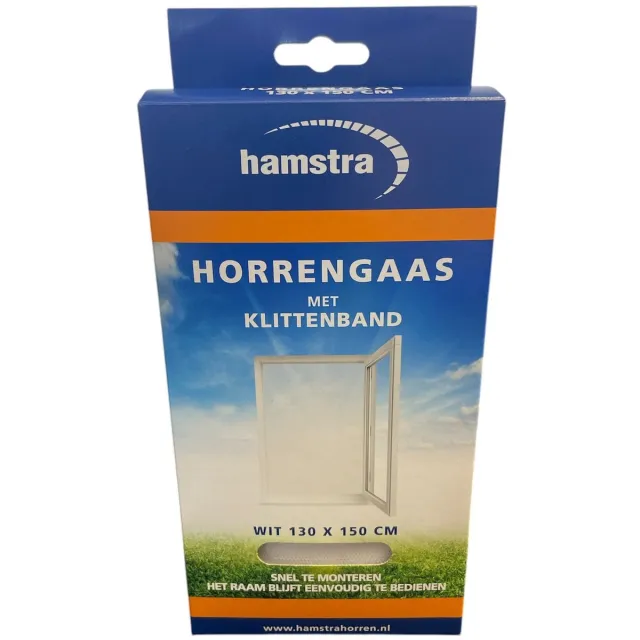 Hamstra horgaas met klittenband - wit - 130x150 cm - wasbaar