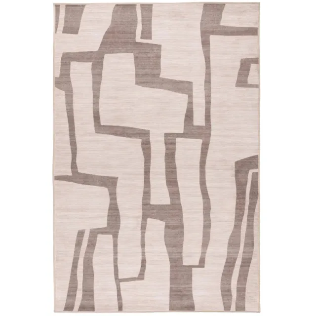 Dutch XXL Wasbaar Vloerkleed | Tapijt | Vegas | Lijnen | Taupe | 200x290 cm