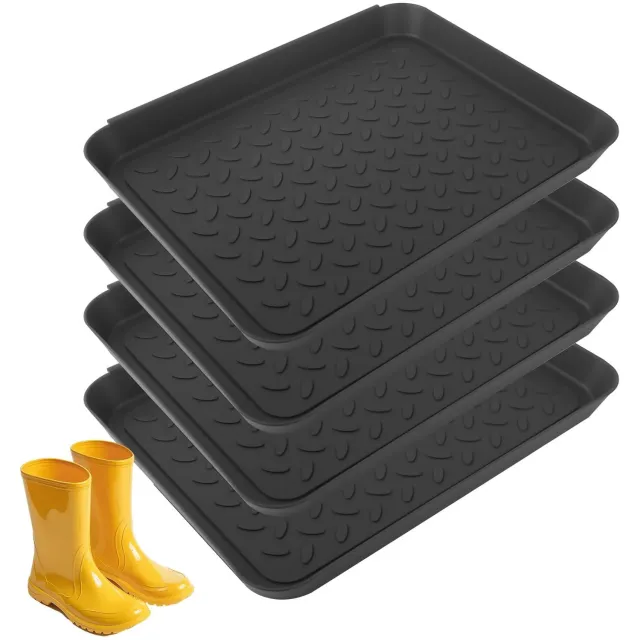 Famanu Antislip schoenenafdruipbak, 35 x 27 x 3 cm, geschikt voor regen en sneeuw, ideaal als schoenenrek wit