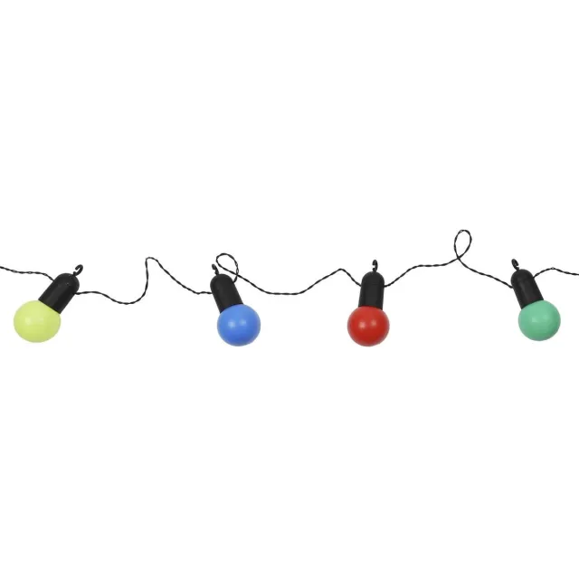 HOME DECO FACTORY Feestverlichting lichtsnoer - 20 LED lampen - gekleurd - 1070 cm - buiten - tuinverlichting Multi