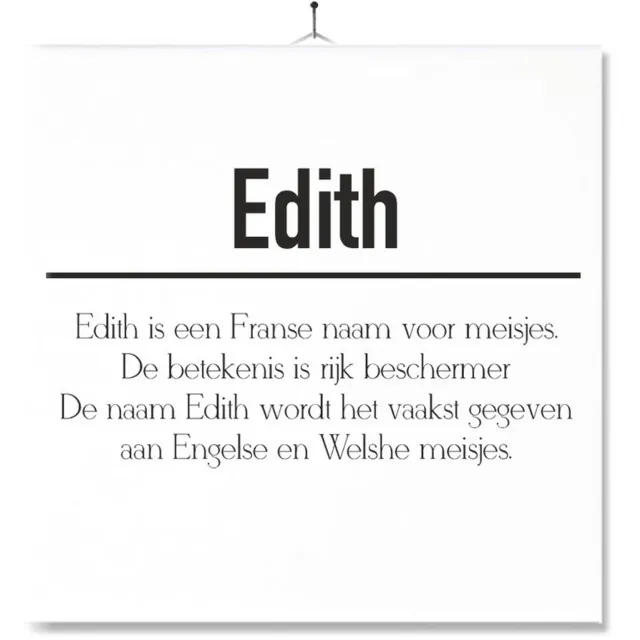 MC Living Tegel Met Opdruk | Betekenis | Kado | Cadeau | Met Naam - Edith Multi-Color