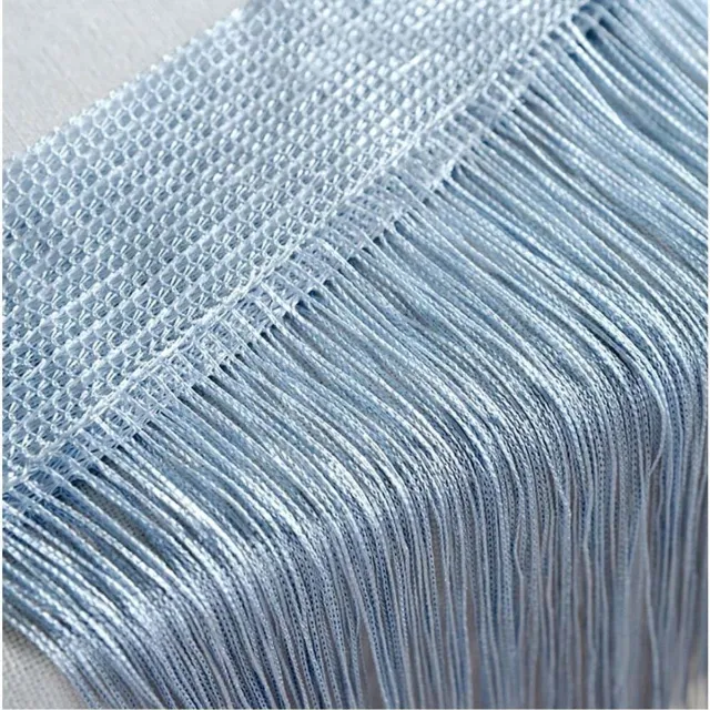 Vellaro Vliegengordijn kralen - Grijs - 100 x 200 cm - Polyester Deurgordijn met Franjes - Voor Binnen en Buiten