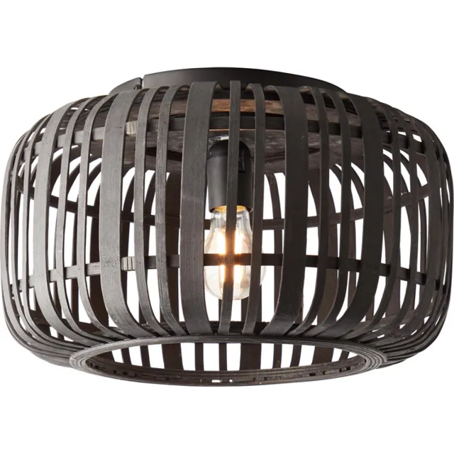 Brilliant Plafondlamp Woodrow Zwart ⌀40cm