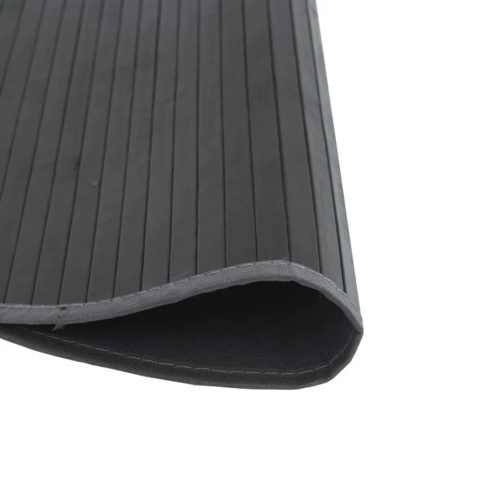 vidaXL Vloerkleed rond 80 cm bamboe grijs, foto 4