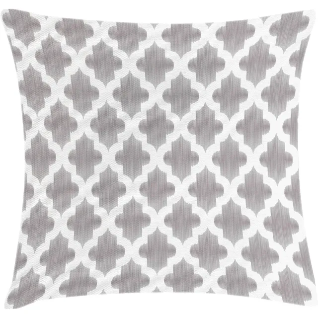 New Bed Grijs en Wit Geometrisch Damast Decoratieve Kussenhoes met Rits Dubbelzijdige Print voor Woonkamer Upgrade, 46cm x 46cm Donkergrijs en Wit