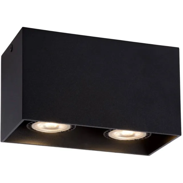 Lucide dimbare aluminium opbouwspot GU10 16.5x8 cm - zwart