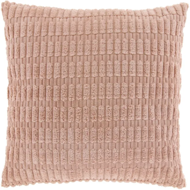 Unique Living CEDRO - Sierkussen - 45x45 cm - Ribmotief - Old pink