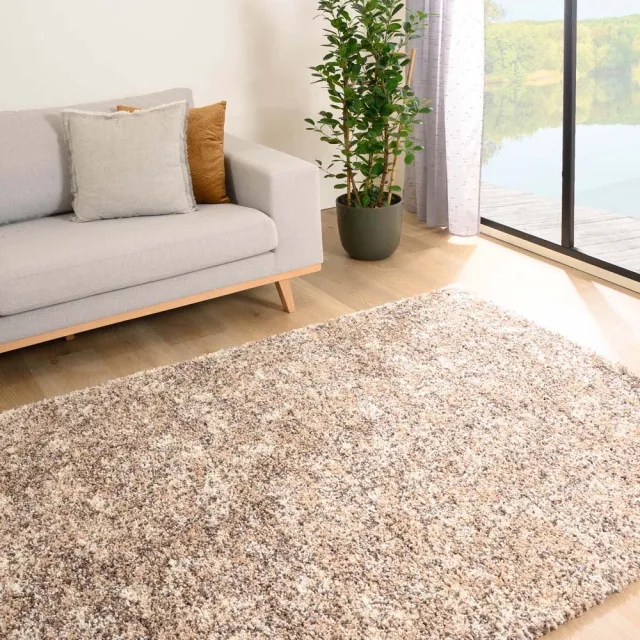 Tapeso Hoogpolig vloerkleed - Blend beige 280x370