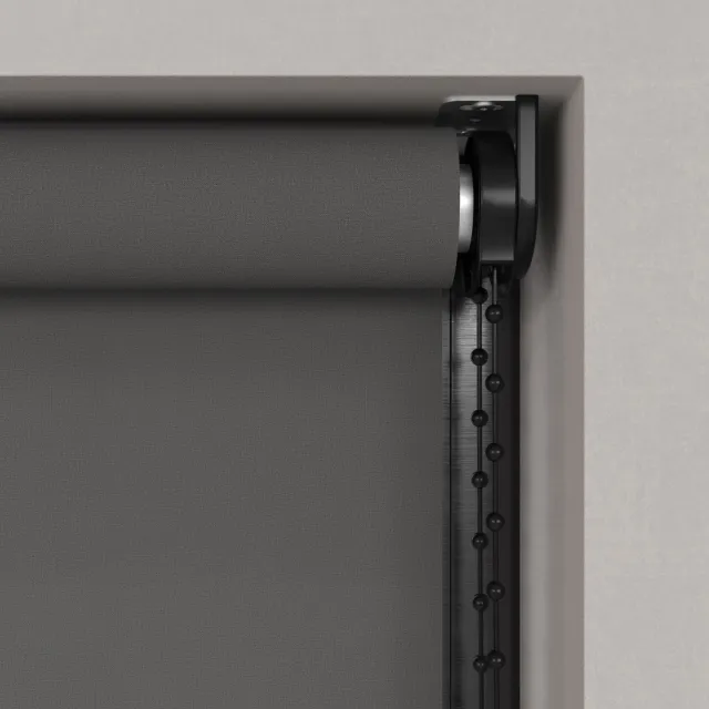 Dutchblinds Rolgordijn - lichtdoorlatend - Antraciet - 155x275cm - Raamdecoratie op maat