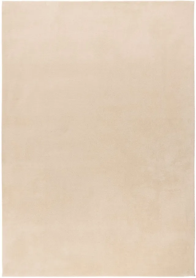 Padiro laagpolige loper met zachte uitstraling 80 x 280 cm - lichtbeige - modern effen ontwerp - voor vloerverwarming - van polyester