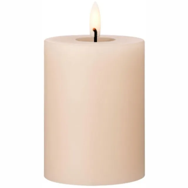 Ester & Erik Stolpkaars 10cm Ice Latte LED - Kaarsen bruin