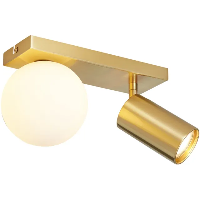 QAZQA lesly - Moderne Plafondlamp - 1 lichts - L 31 cm - Messing - Woonkamer | Slaapkamer | Keuken