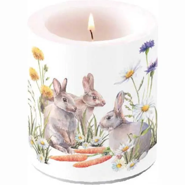Ambiente Pasen Stompkaars Medium Ambiente Carrot Treat Wit