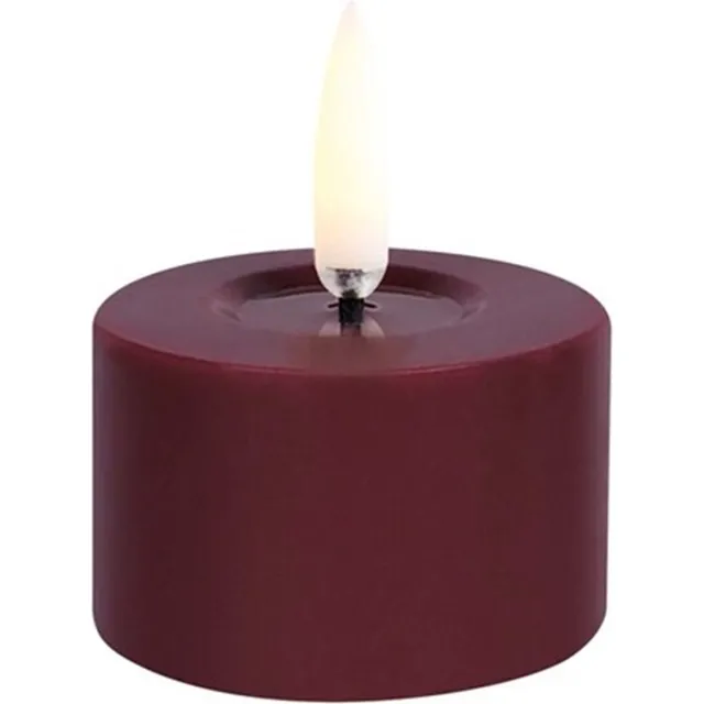 Uyuni Lighting Uyuni - Mini Melted LED kaars - Wine Red - 5x2,8 cm rood