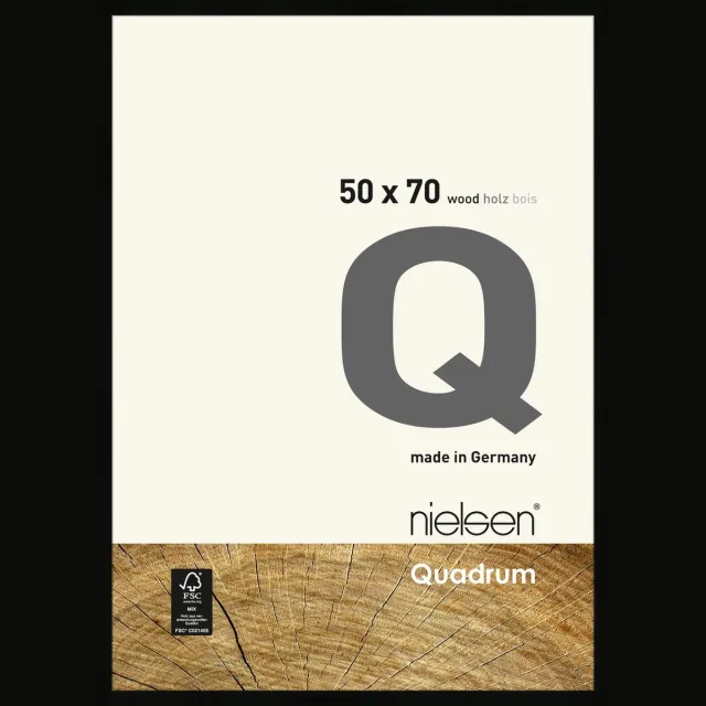 Nielsen Quadrum Houten Wissellijst Black 50x70cm Zwart
