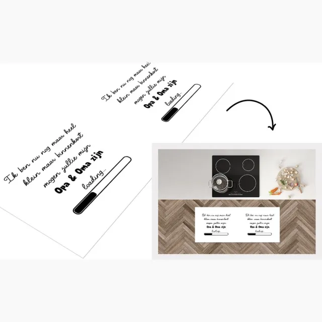 KitchenYeah Keukenloper - Loper keuken - Familie - Quotes - Spreuken - 'Opa en oma zijn' - Keukenloper vinyl Multicolor