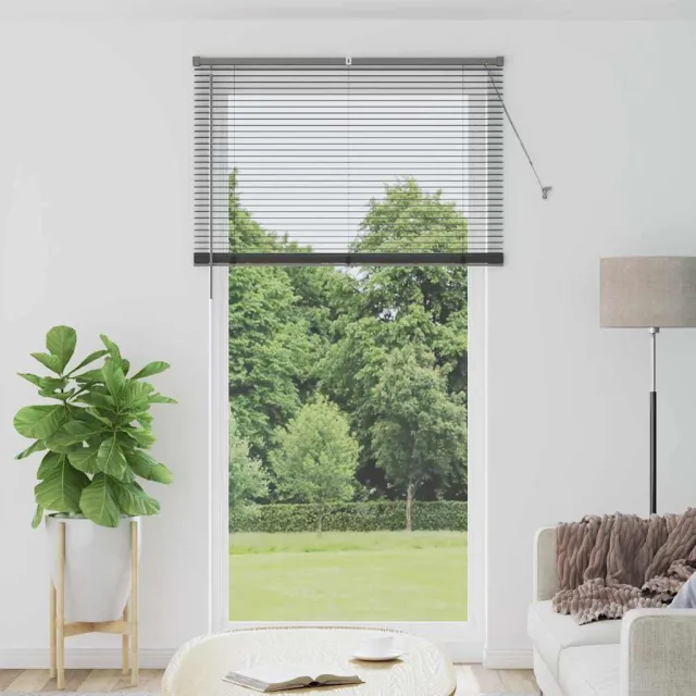 vidaXL Venetiaanse jaloezie Donkergrijs 220 x 120 cm 25 mm Aluminium