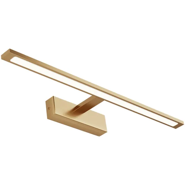 BRAYTRON LED Spiegellamp - Braytron - 12W 900lm - Aanpasbare Lichtkleur CCT - IP44 - Rechthoek - Goud
