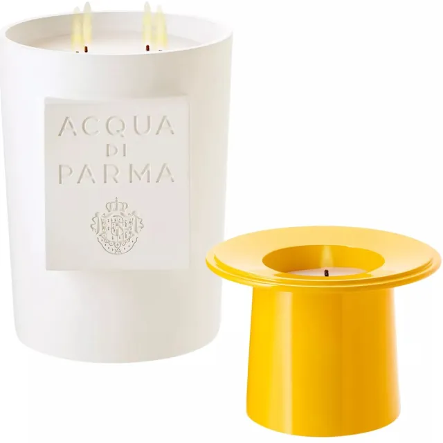 Acqua Di Parma Boungiorno - Home Fragrance Chapeau - Geurkaarsen 1,6Kg + geel / wit