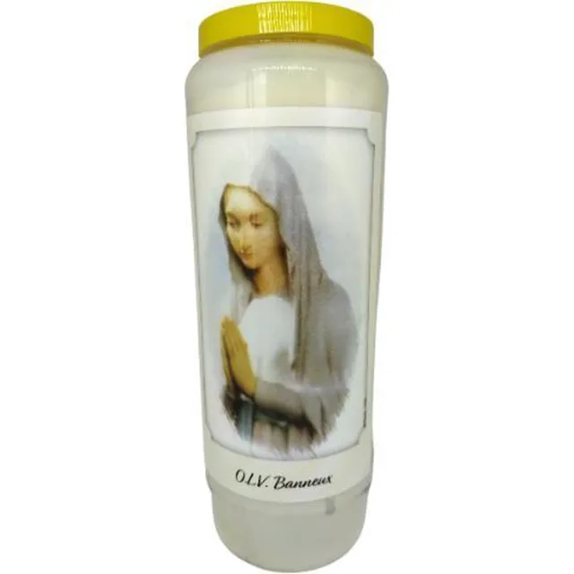 noveenkaars OLV Banneux - Noveenkaars - 9 dagen brander (5 stuks) Wit