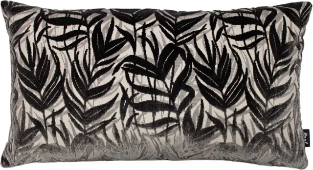 Raaf sierkussen-hoes Flora antraciet 40x70 cm Grijs