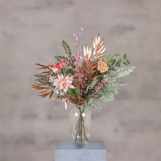 Decoratietakken Kunstbloemen boeket - Sjiek - 80 cm - Zijden bloemen - Onderhoudsvrij Groen