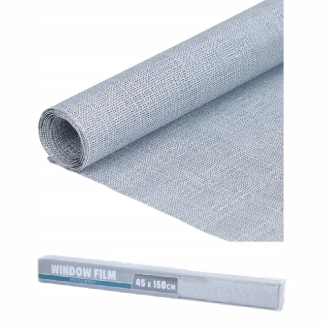 Meisterhome Raamfolie Statisch Hechtend - Textiel Effect - 45 x 150 cm - Privacy en Sfeer