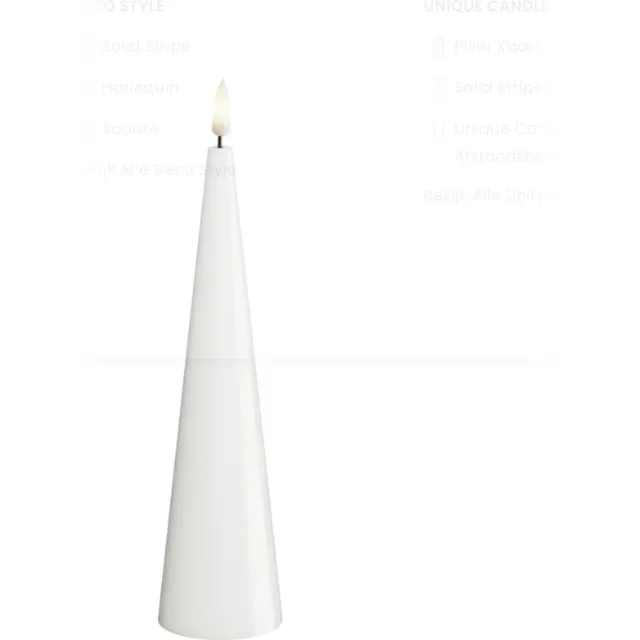 Deluxe Homeart Led Kaars Wit 5 x 20 cm (1x Christmas Cone Candles) net een ECHTE kaars