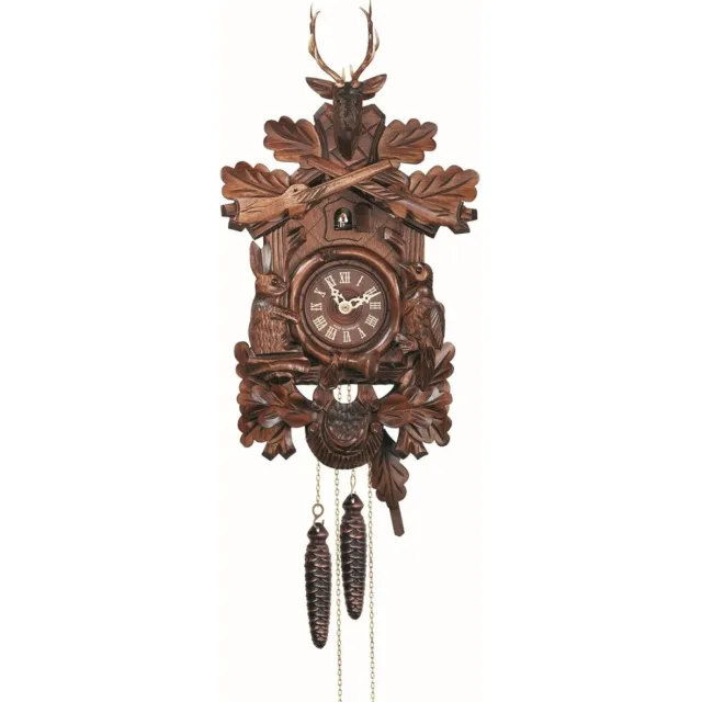 Engstler 733_Q - Koekoeksklok - Kwarts - Notenhout - 40 cm