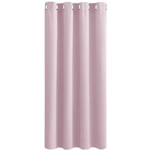 Ibenzoa Stijlvolle Verduisteringsgordijnen met Ringen voor Slaapkamer en Woonkamer, 132 cm Breed roze