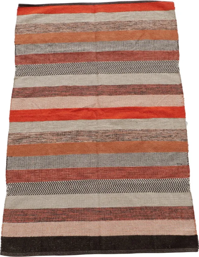 Dulaire Vloerkleed/Carpet Gestreept Modern Bruin/Rood