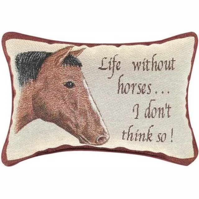 Hetty'S Sierkussen - Prachtig Sierkussen. Met Een Paardenhoofd - Multicolor - 23 Cm X 33 Cm